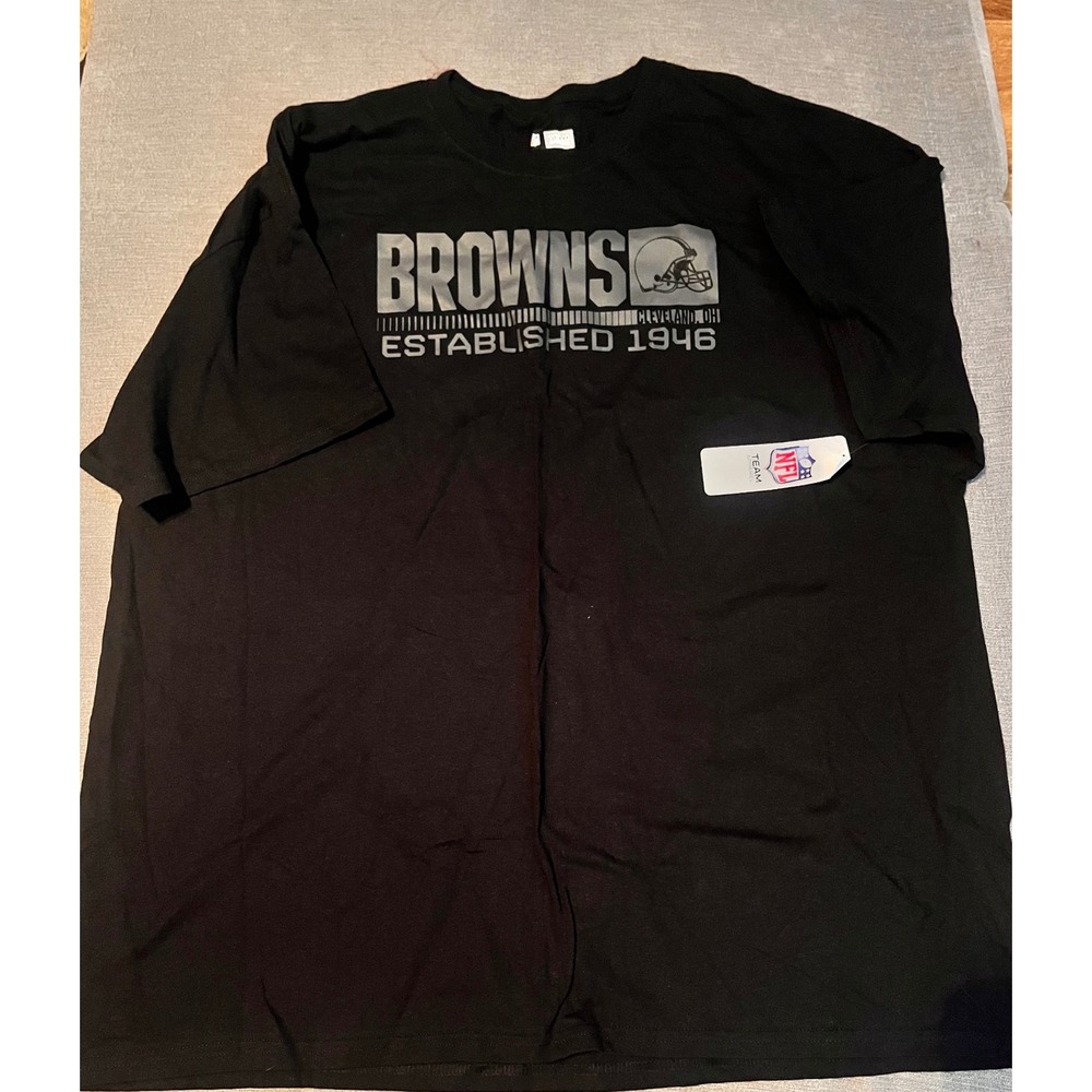 Cleveland‎ Browns NFL Apparel T Shirt 3XL Established 1946 Black Short Sleeve